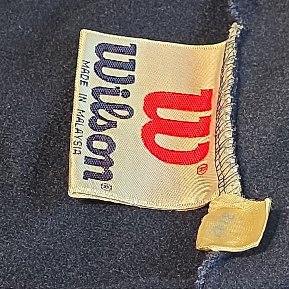 Vintage Wilson Men's Track Pants Blue XL Tricot Polyester Drawstring Elastic